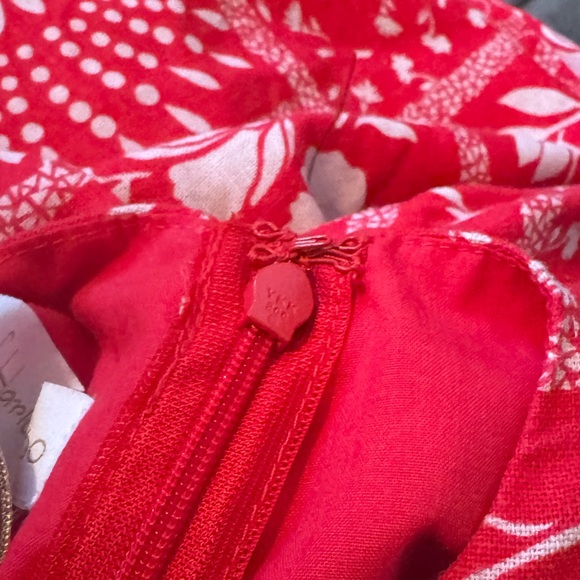 House of Harlow 1960 Red and White Patterned Midi Dress - Picture 4 of 6